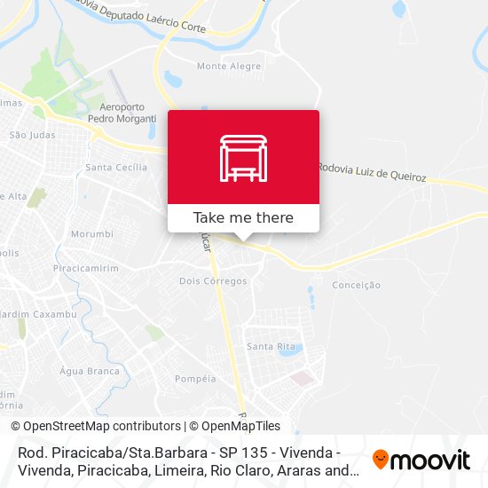 Mapa Rod. Piracicaba / Sta.Barbara - SP 135 - Vivenda - Vivenda