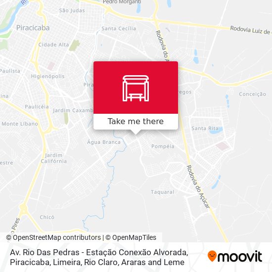 Av. Rio Das Pedras - Estação Conexão Alvorada map