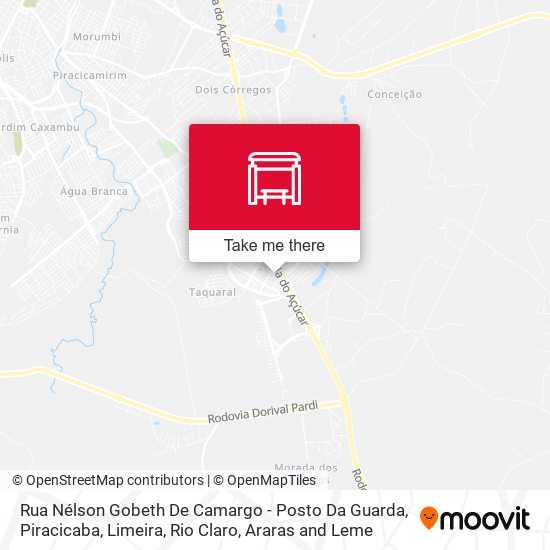 Rua Nélson Gobeth De Camargo - Posto Da Guarda map