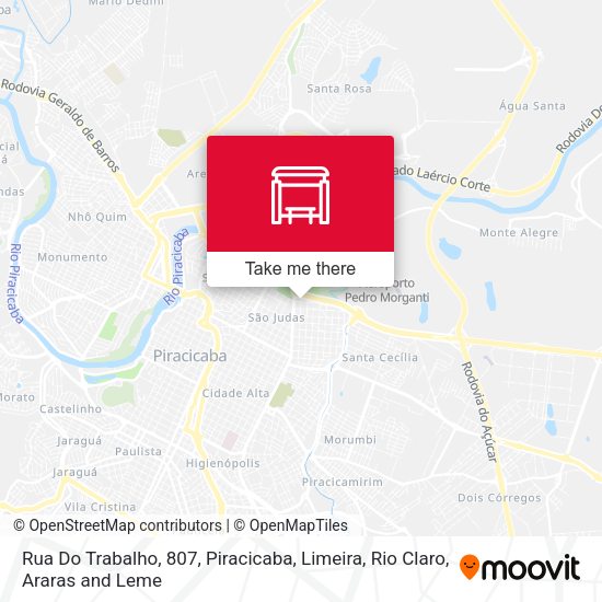 Rua Do Trabalho, 807 map
