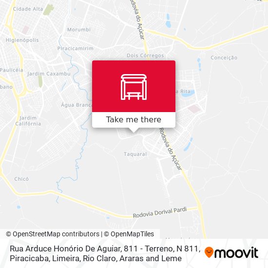 Mapa Rua Arduce Honório De Aguiar, 811 - Terreno, N 811
