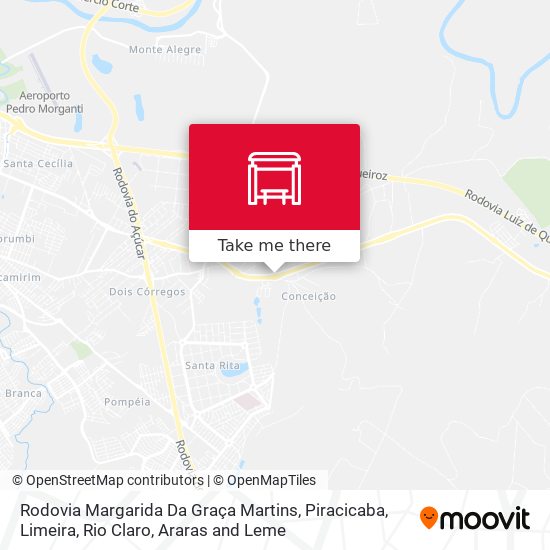 Mapa Rodovia Margarida Da Graça Martins