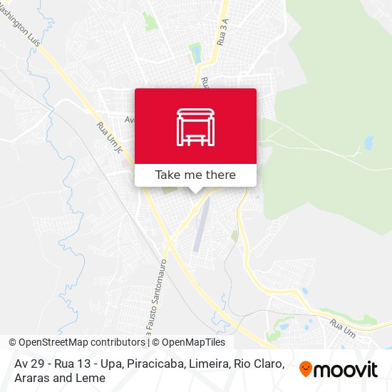 Av 29 - Rua 13 - Upa map