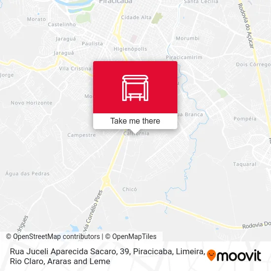Rua Juceli Aparecida Sacaro, 39 map