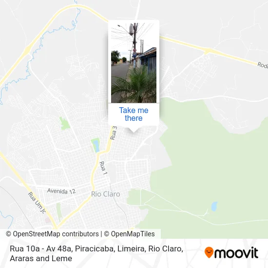 Rua 10a - Av 48a map