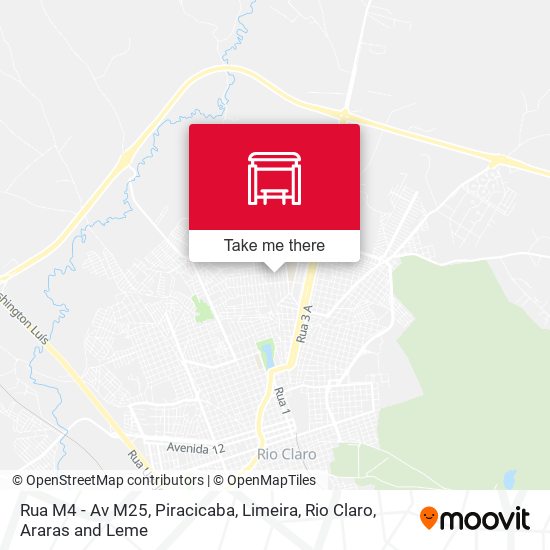 Rua M4 - Av M25 map