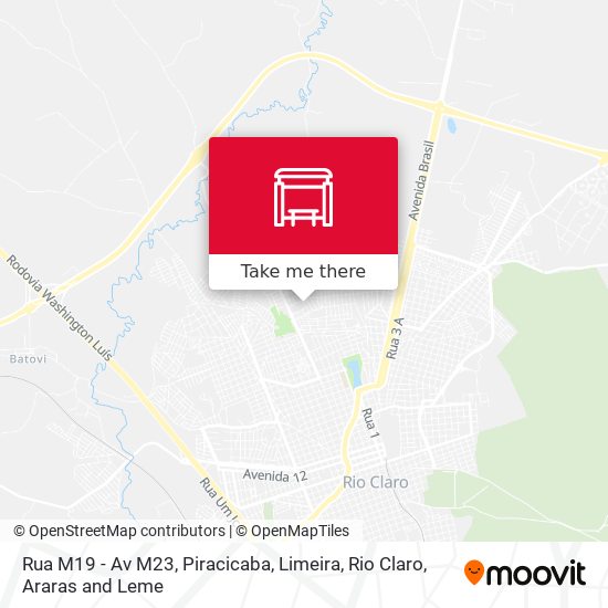 Rua M19 - Av M23 map