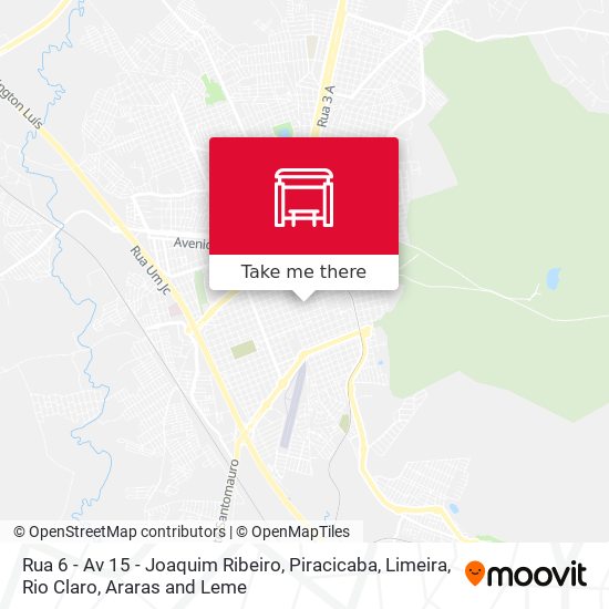 Mapa Rua 6 - Av 15 - Joaquim Ribeiro