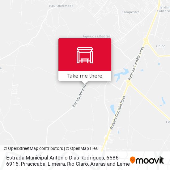 Mapa Estrada Municipal Antônio Dias Rodrigues, 6586-6916