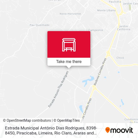 Estrada Municipal Antônio Dias Rodrigues, 8398-8450 map