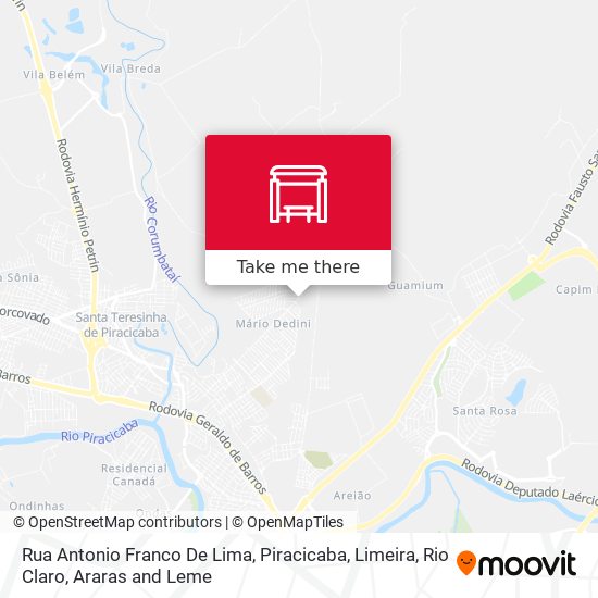 Mapa Rua Antonio Franco De Lima