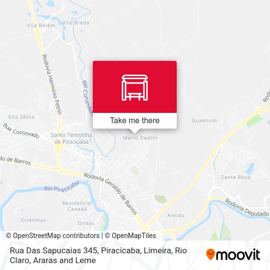 Rua Das Sapucaias 345 map