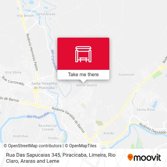 Rua Das Sapucaias 345 map