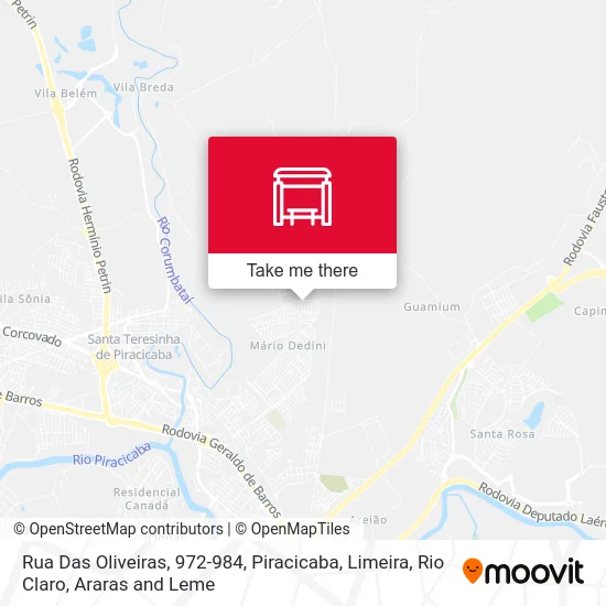 Rua Das Oliveiras, 972-984 map