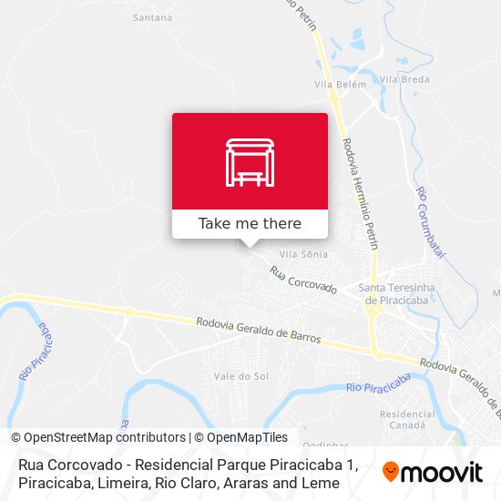 Mapa Rua Corcovado - Residencial Parque Piracicaba 1