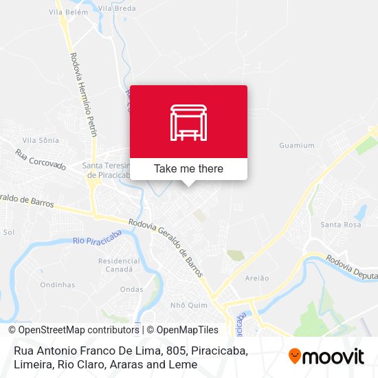 Rua Antonio Franco De Lima, 805 map