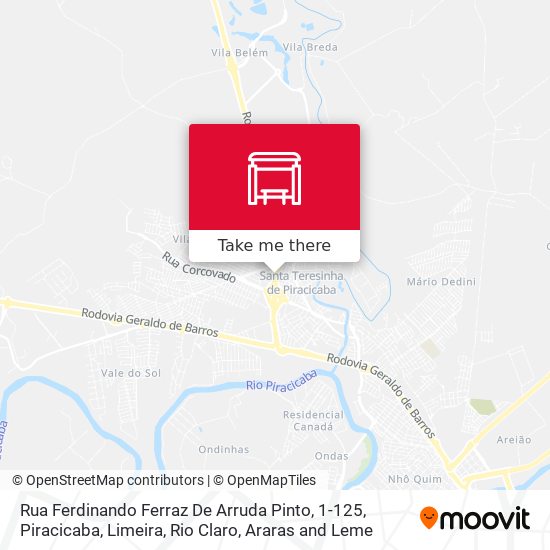 Rua Ferdinando Ferraz De Arruda Pinto, 1-125 map