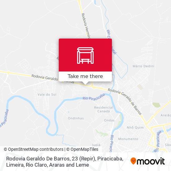 Mapa Rodovia Geraldo De Barros, 23 (Repir)