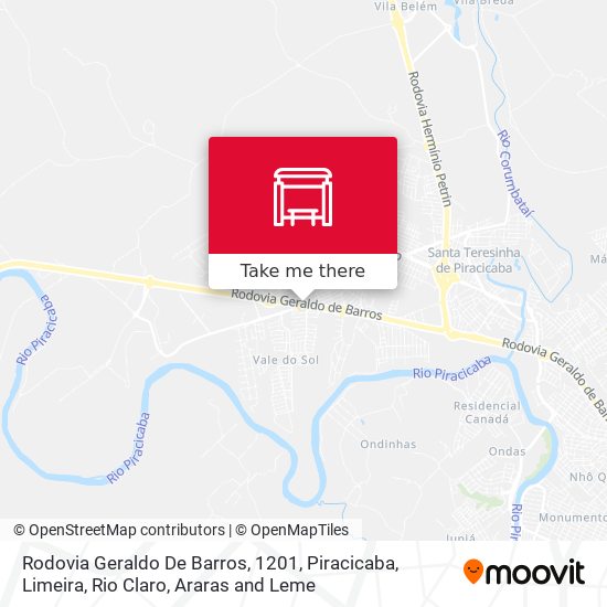 Mapa Rodovia Geraldo De Barros, 1201