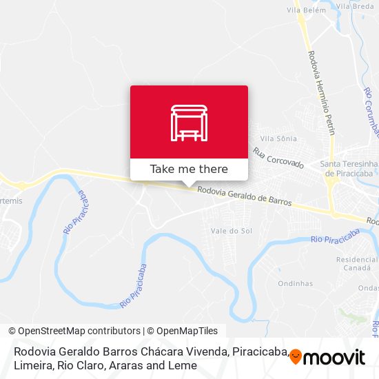 Rodovia Geraldo Barros Chácara Vivenda map