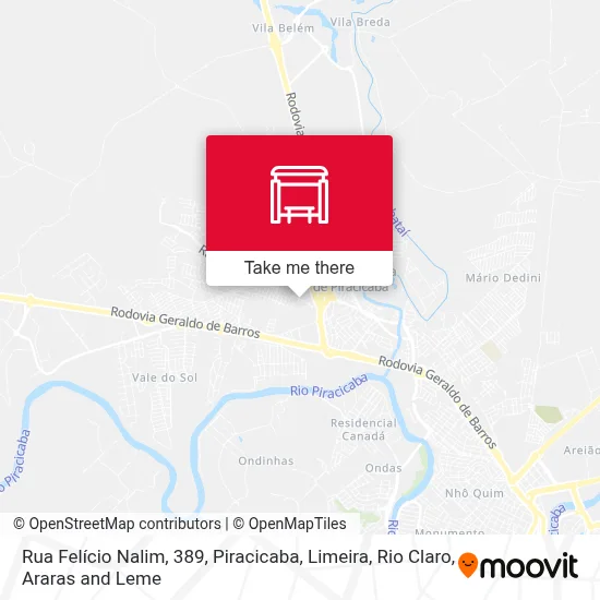 Rua Felício Nalim, 389 map