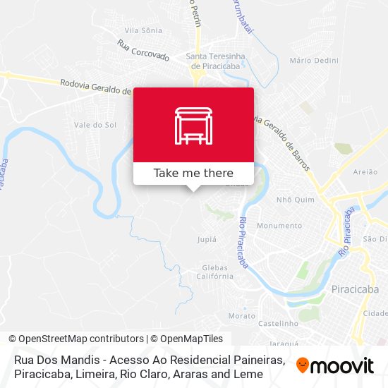Mapa Rua Dos Mandis - Acesso Ao Residencial Paineiras