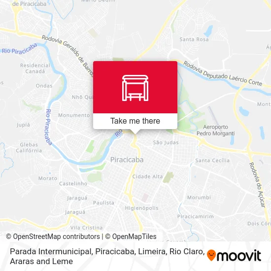 Parada Intermunicipal map