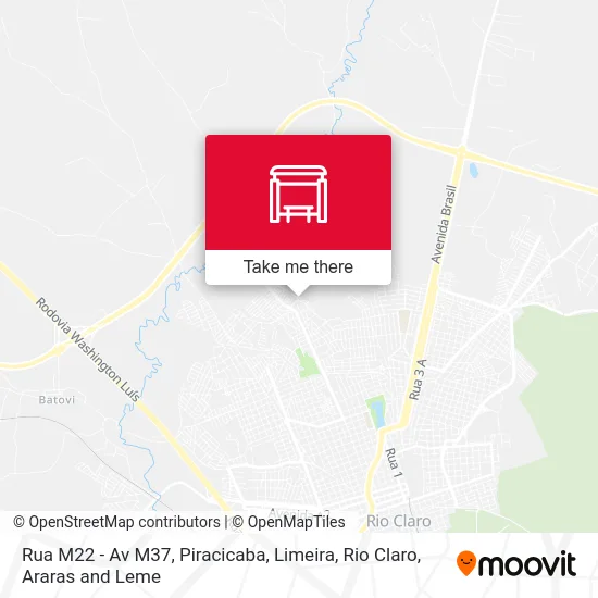 Rua M22 - Av M37 map