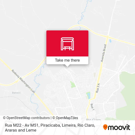 Rua M22 - Av M51 map