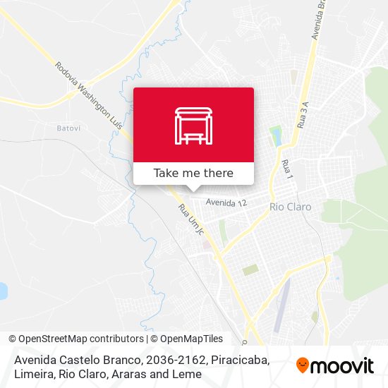 Mapa Avenida Castelo Branco, 2036-2162