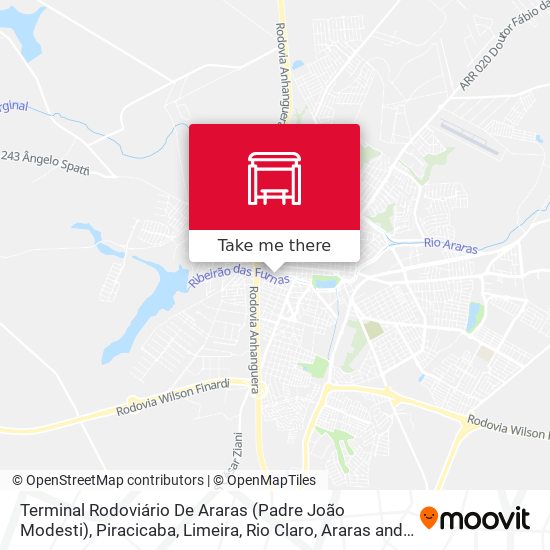 Terminal Rodoviário De Araras (Padre João Modesti) map