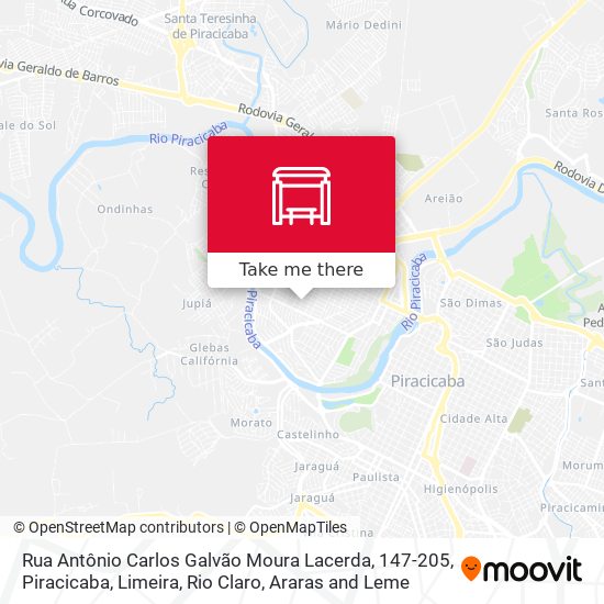 Mapa Rua Antônio Carlos Galvão Moura Lacerda, 147-205