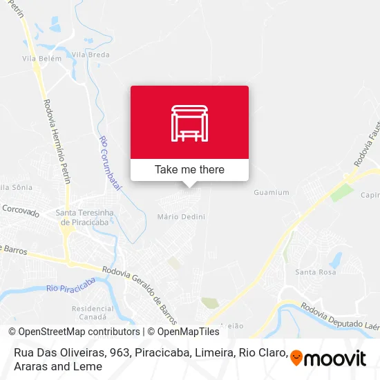 Rua Das Oliveiras, 963 map