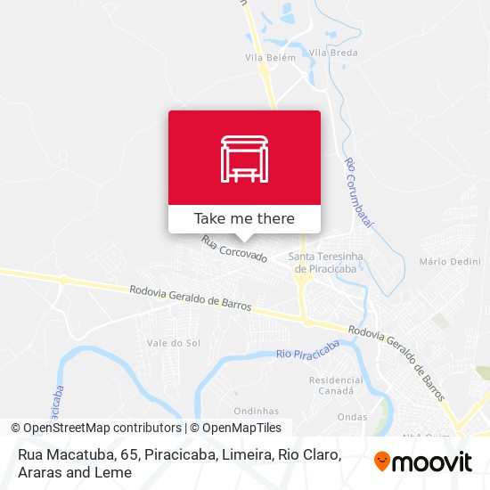 Rua Macatuba, 65 map