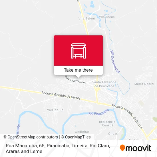 Rua Macatuba, 65 map