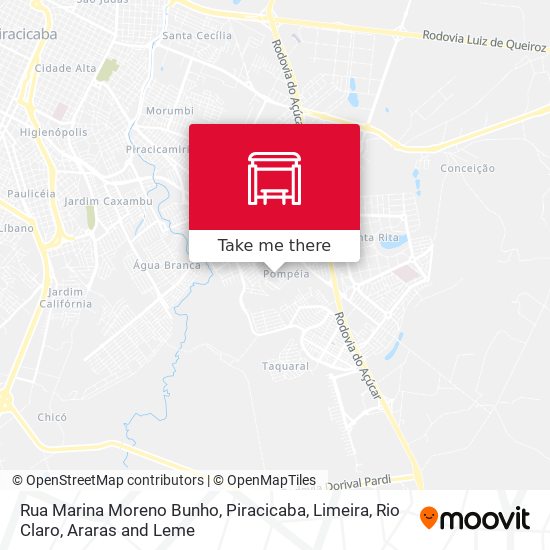 Mapa Rua Marina Moreno Bunho