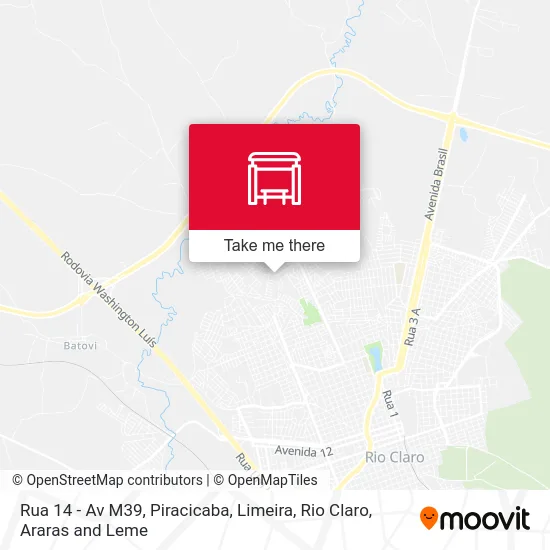 Rua 14 - Av M39 map