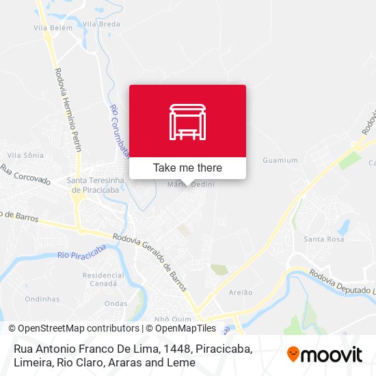 Rua Antonio Franco De Lima, 1448 map