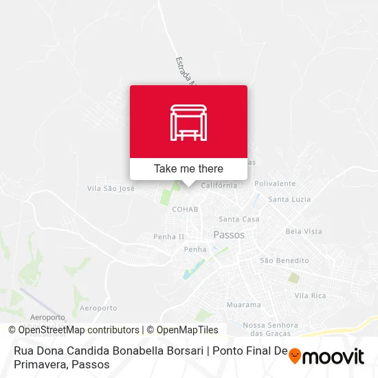 Rua Dona Candida Bonabella Borsari | Ponto Final De Primavera map