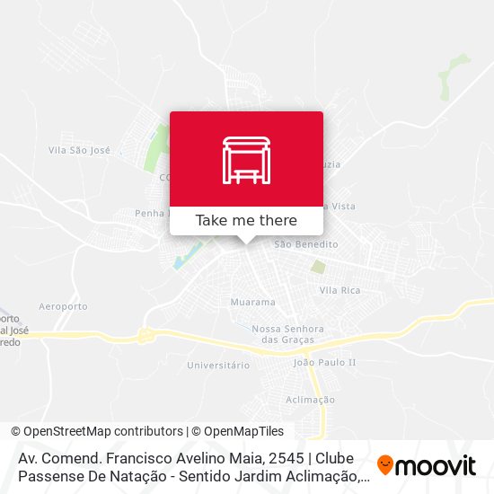 Mapa Av. Comend. Francisco Avelino Maia, 2545 | Clube Passense De Natação - Sentido Jardim Aclimação