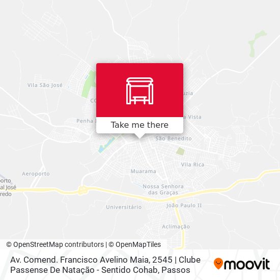Mapa Av. Comend. Francisco Avelino Maia, 2545 | Clube Passense De Natação - Sentido Cohab