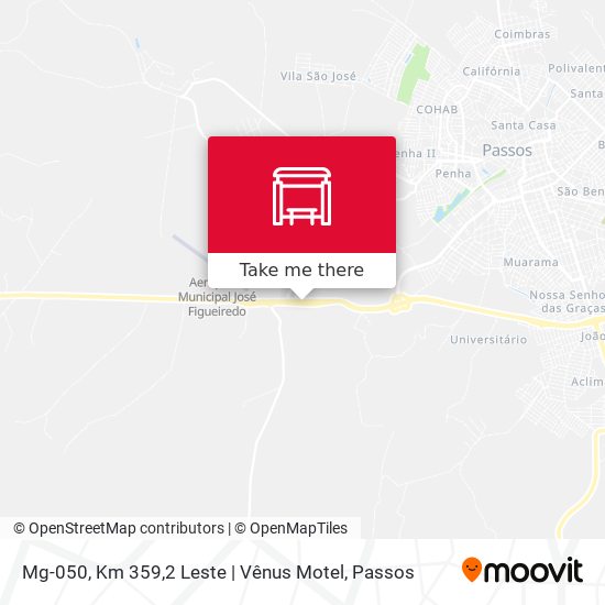 Mapa Mg-050, Km 359,2 Leste | Vênus Motel