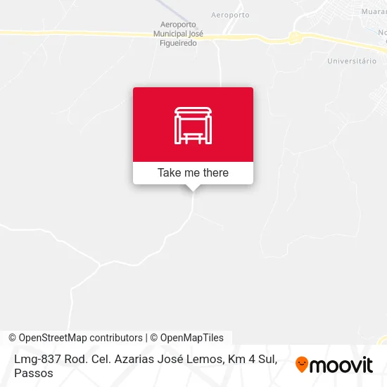 Lmg-837 Rod. Cel. Azarias José Lemos, Km 4 Sul map