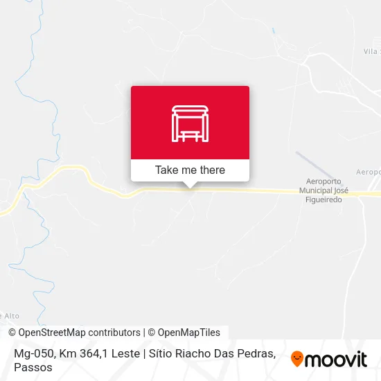 Mg-050, Km 364,1 Leste | Sítio Riacho Das Pedras map