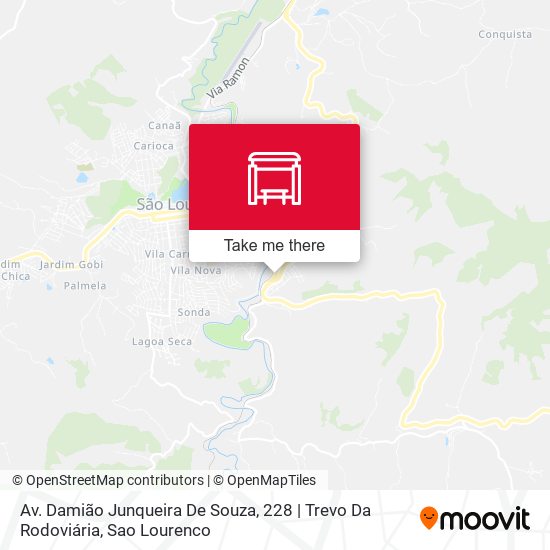 Mapa Av. Damião Junqueira De Souza, 228 | Trevo Da Rodoviária