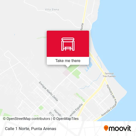 Mapa de Calle 1 Norte