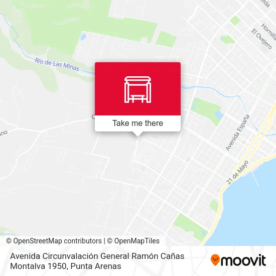 Mapa de Avenida Circunvalación General Ramón Cañas Montalva 1950