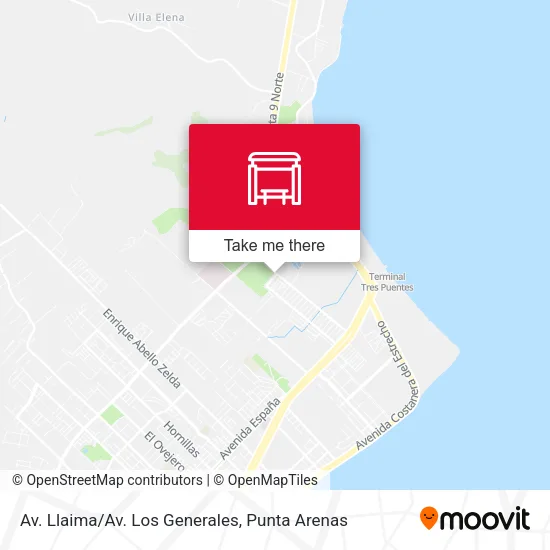 Mapa de Av. Llaima/Av. Los Generales