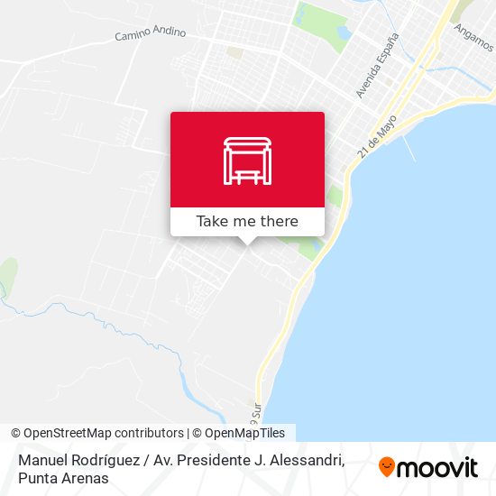 Mapa de Manuel Rodríguez / Av. Presidente J. Alessandri