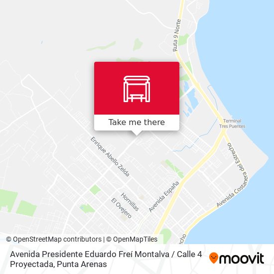 Avenida Presidente Eduardo Freí Montalva / Calle 4 Proyectada map